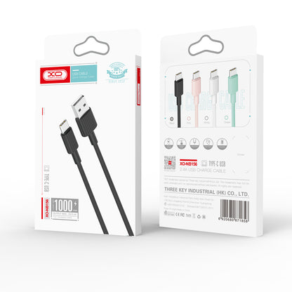 Data- och laddningskabel USB-A till USB-C XO Design NB156, 18W, 1m, Svart