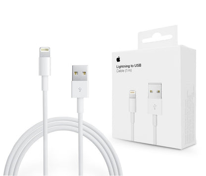 USB-A - Lightning Apple A1480 data- och laddningskabel, 18W, 1m, Vit MUQW3ZM/A