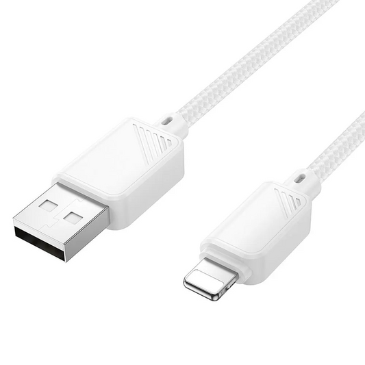 USB-A till Lightning data- och laddningskabel HOCO X113, 18W, 1m, vit