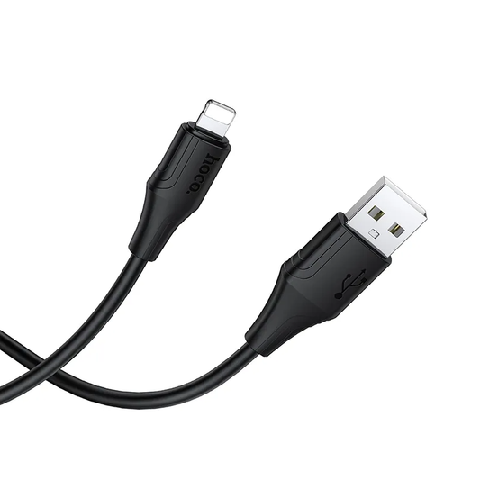 USB-A till Lightning data- och laddningskabel HOCO X124, 18W, 1m, svart