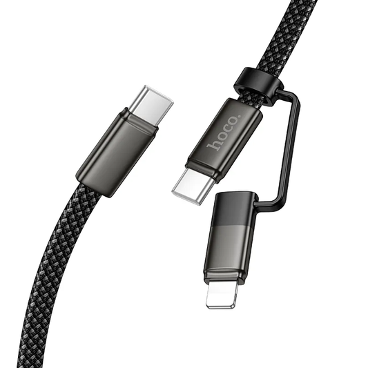 USB-C till Lightning / USB-C data- och laddningskabel HOCO X125, 60W, 1m, svart