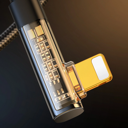 USB-A till Lightning data- och laddningskabel Joyroom S-UL012A6 vinklad, 18W, 1,2m, svart