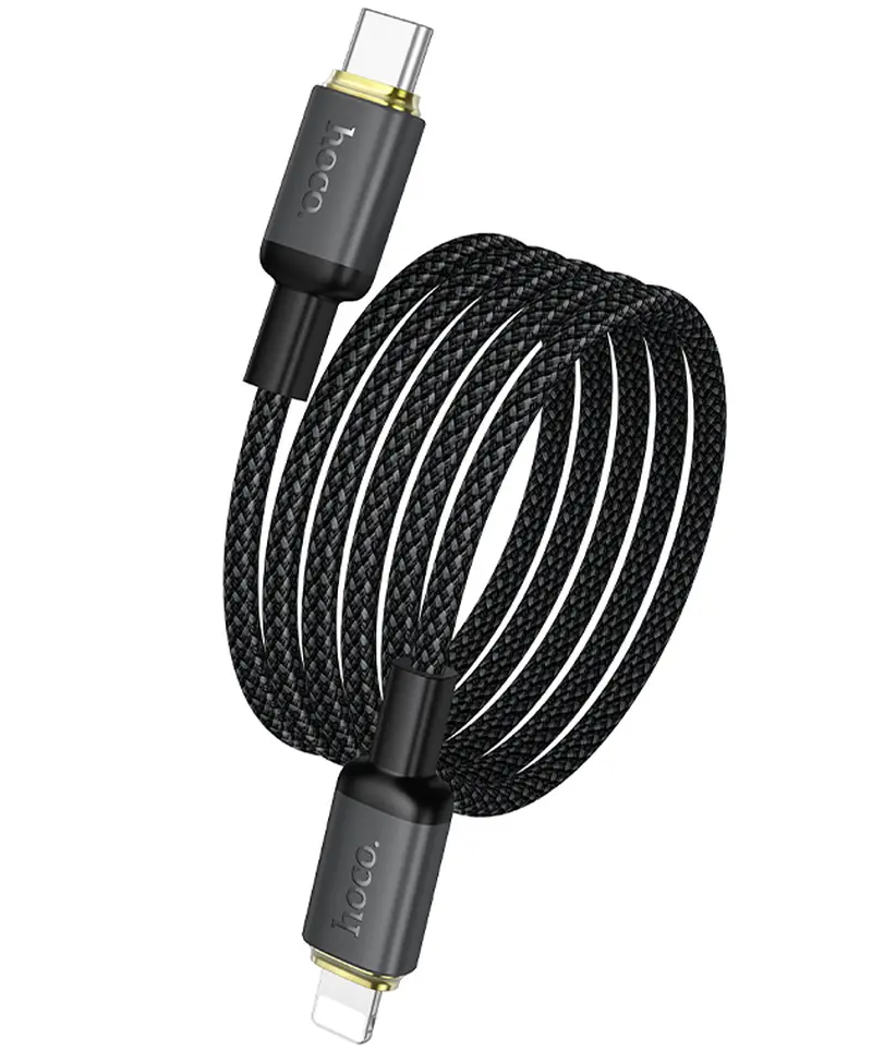 USB-C till Lightning data- och laddningskabel HOCO X128 Benefit, 30W, 1m, svart