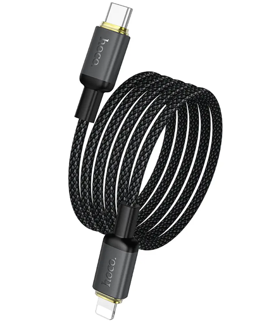 USB-C till Lightning data- och laddningskabel HOCO X128 Benefit, 30W, 1m, svart