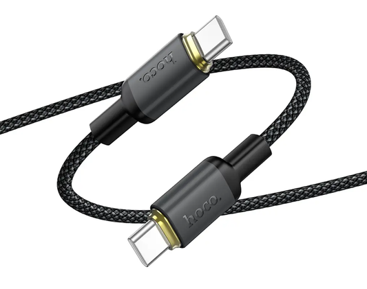 USB-C Data- och Laddningskabel - USB-C HOCO X128 Benefit, 60W, 1m, Svart