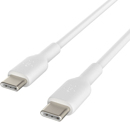 USB-C till USB-C-datakabel och laddning Belkin BoostCharge, 60W, 1m, vit CAB003bt1MWH