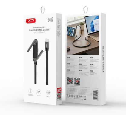 USB-C Data- och Laddningskabel - USB-C XO Design NB-Q311, 240W, 1,5m, Svart