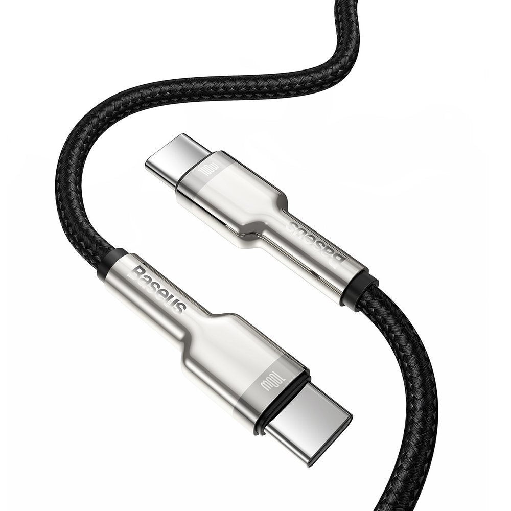 USB-C till USB-C Data- och Laddningskabel Baseus Cafule, 100W, 2m, Svart CATJK-D01