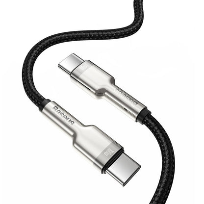 USB-C till USB-C Data- och Laddningskabel Baseus Cafule, 100W, 2m, Svart CATJK-D01