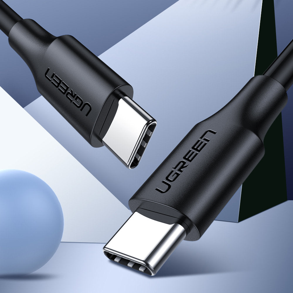 USB-C till USB-C data- och laddningskabel UGREEN US286, 60W, 1m, Svart