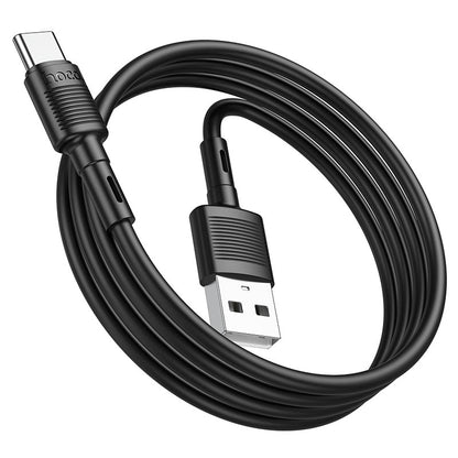 USB-A till USB-C data- och laddningskabel HOCO X83 Victory, 20W, 1m, Svart