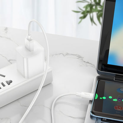 USB-A to USB-C Data and Charging Cable HOCO X96, 27W, 1m, White