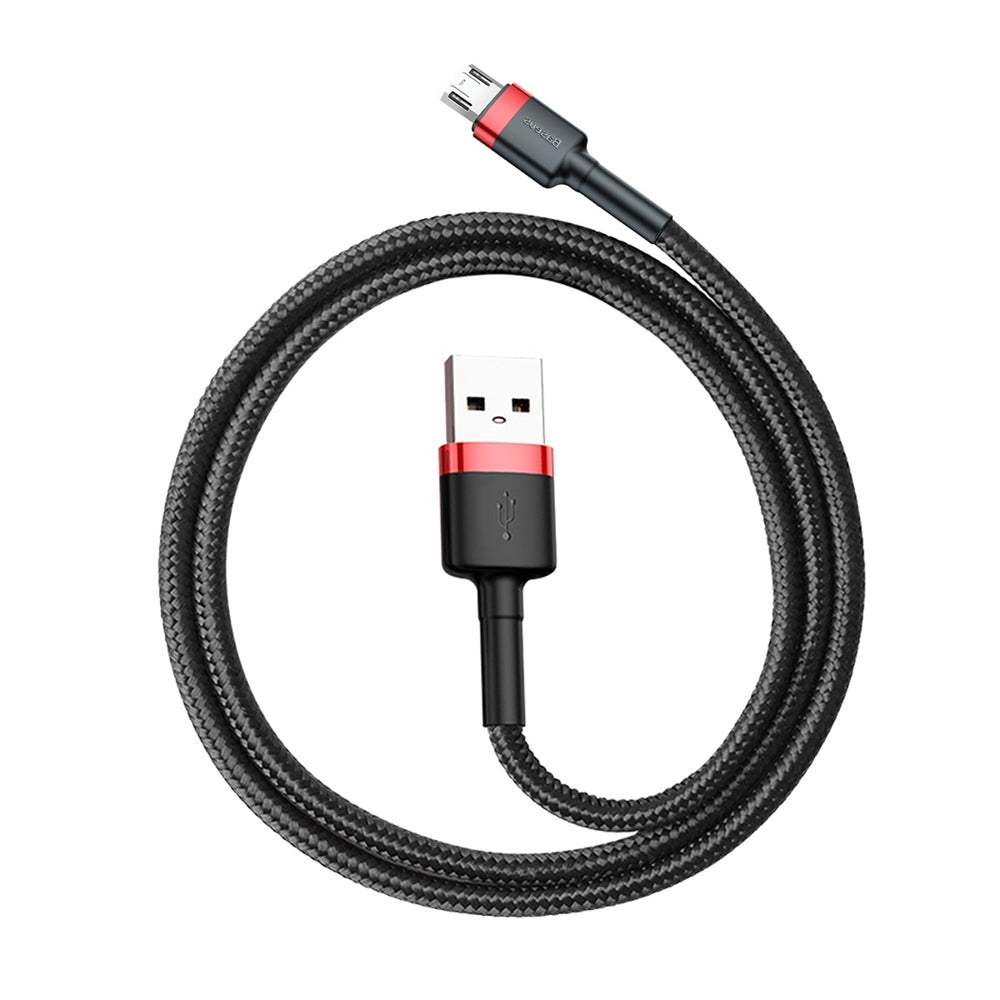 USB-A till microUSB-laddnings- och datakabel Baseus Cafule, 18W, 2m, Röd