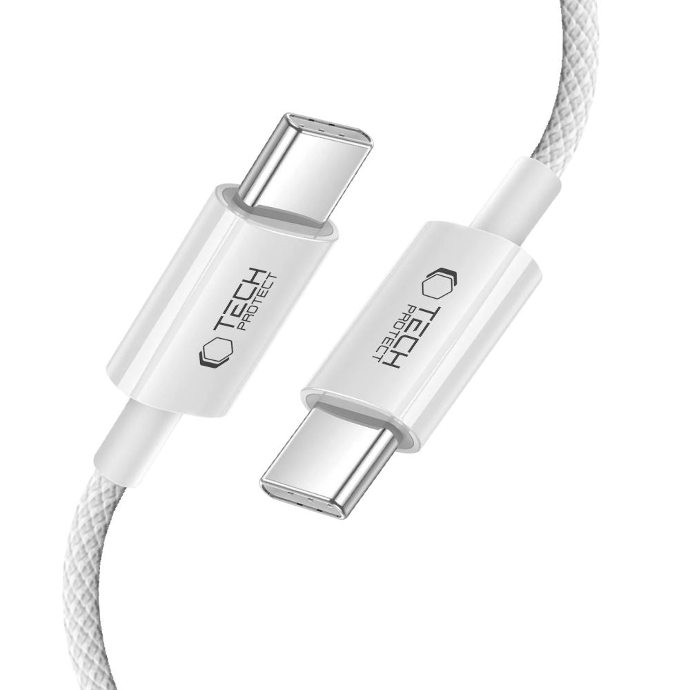 USB-C Data and Charging Cable - USB-C Tech-Protect Ultraboost Lite, 60W, 1m, Silver