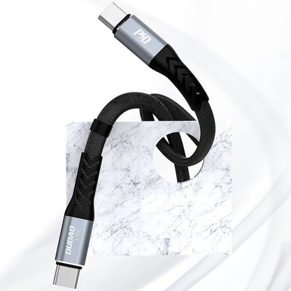 USB-C Data- och Laddningskabel - USB-C Dudao L10C, 100W, 0.23m, Svart