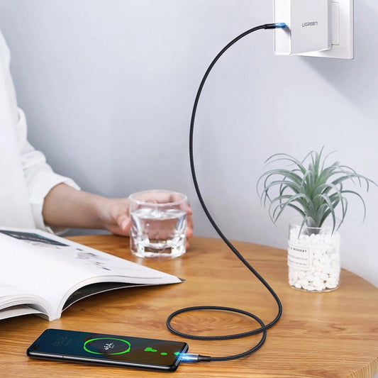USB-C Data- och Laddningskabel UGREEN US316, 100W, 1.5m, Grå