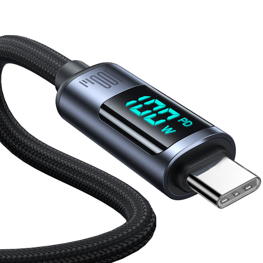 USB-C Data and Charging Cable - USB-C Joyroom S-A16 Prism Display, 100W, 1.2m, Black
