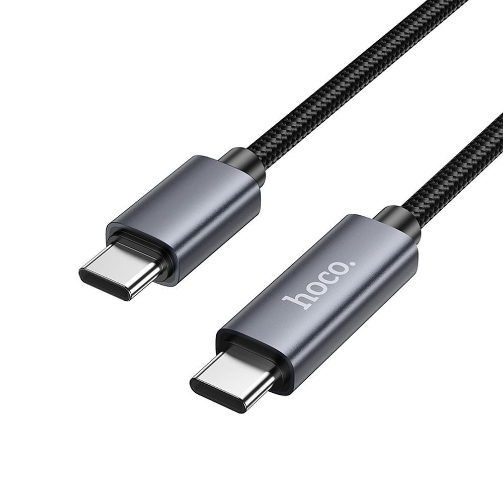 USB-C - USB-C Data- och Laddningskabel HOCO Display X112, 60W, 1m, Svart