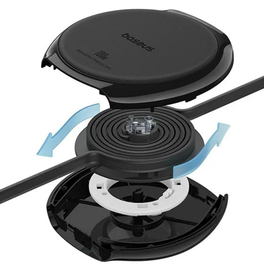 USB-C till USB-C Data- och Laddningskabel Baseus Pathfinder Retractable, 100W, 1m, Svart P10368400111-00