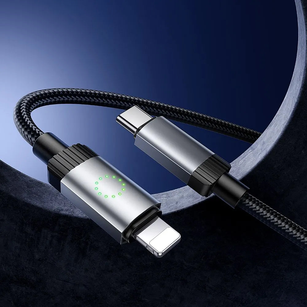 USB-C till Lightning data- och laddningskabel HOCO X117, 27W, 1m, svart