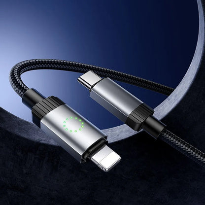 USB-C till Lightning data- och laddningskabel HOCO X117, 27W, 1m, svart