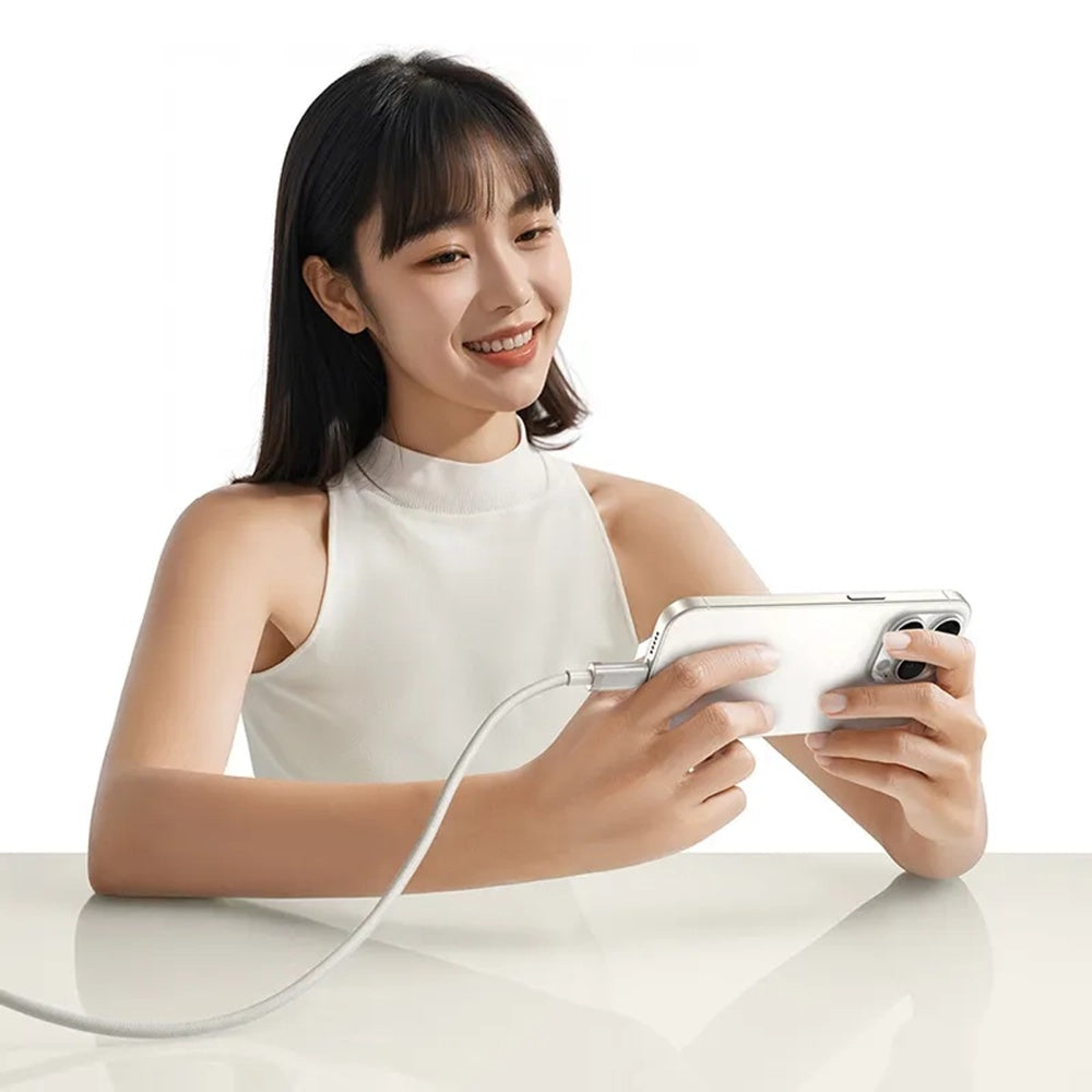 USB-C till USB-C Data- och Laddningskabel Baseus Titanium, 100W, 1m, Silver P10378100G21-00