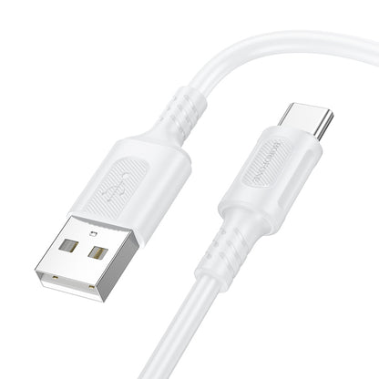USB-A till USB-C data- och laddningskabel Borofone BX111 Feliz, 20W, 1m, Vit