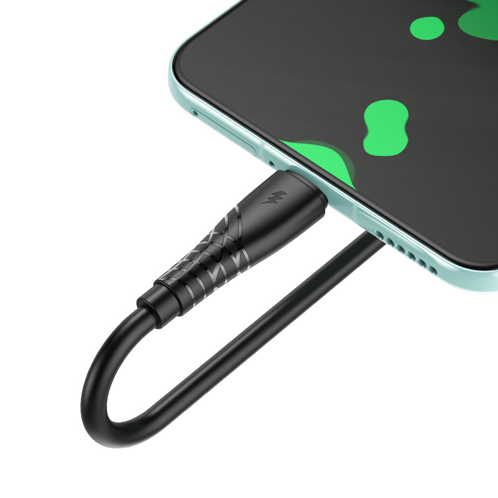 Data- och laddningskabel USB-A till USB-C BWOO BO-X318C, 27W, 1m, Svart