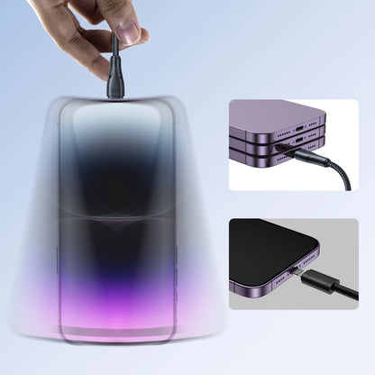 Data- och laddningskabel USB-C till Lightning Joyroom S-A11, 20W, 0,25m, Svart