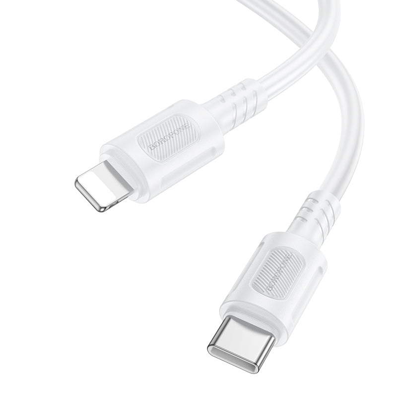 USB-C till Lightning Laddnings- och Datakabel Borofone BX111 Feliz, 27W, 1m, Vit