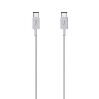 USB-C till USB-C data- och laddningskabel Allity. AUC-03, 100W, 1m, Vit