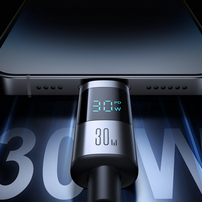 USB-C till Lightning Joyroom S-A16 Pro Prism Display data- och laddningskabel, 30W, 1.2m, Svart