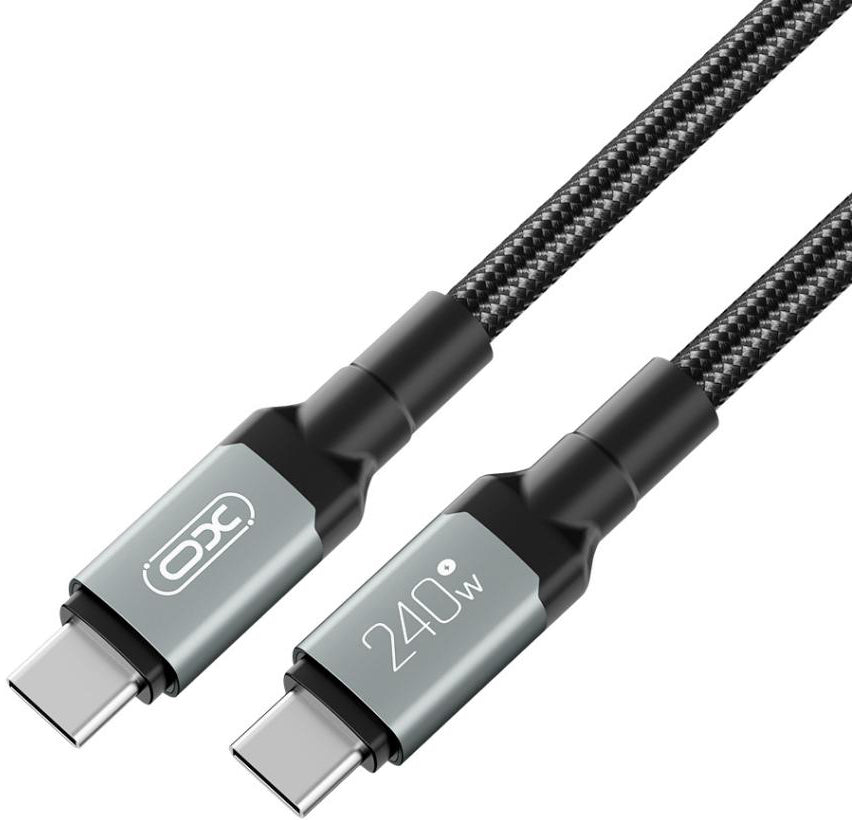 USB-C Data- och Laddningskabel - USB-C XO Design NB-Q264A, 240W, 1m, Svart