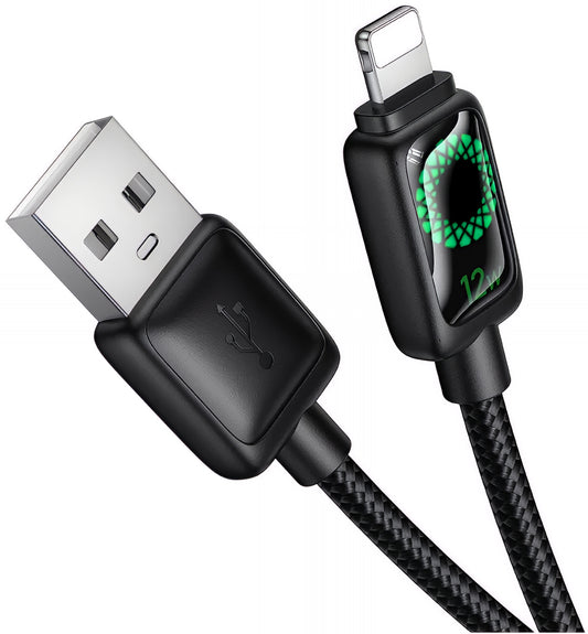 USB-A - Lightning Data- och Laddningskabel HOCO U146, 12W, 1.2m, Svart
