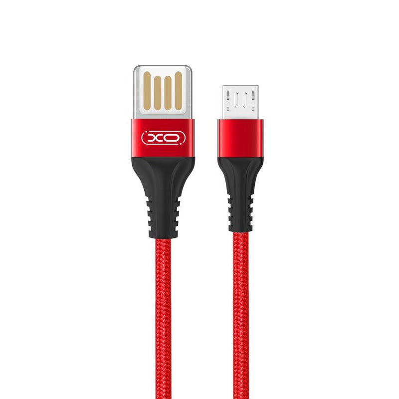Data- och laddningskabel USB-A - microUSB XO Design NB118, 18W, 1m, Röd