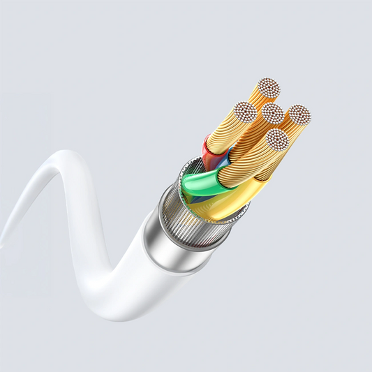 USB-C Data- och Laddningskabel - USB-C Dudao L25SC, 60W, 2m, Vit