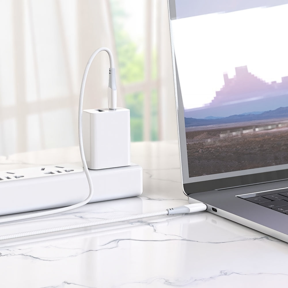 USB-C till USB-C Data- och Laddningskabel HOCO X70, 60W, 1m, Vit