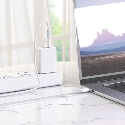 USB-C till USB-C Data- och Laddningskabel HOCO X70, 60W, 1m, Vit