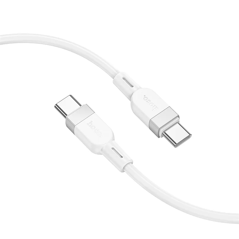 USB-C till USB-C data- och laddningskabel HOCO X109, 60W, 1m, Vit