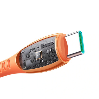 USB-C till USB-C data- och laddningskabel Joyroom S-A59 Vibrant, 60W, 1.2m, Orange