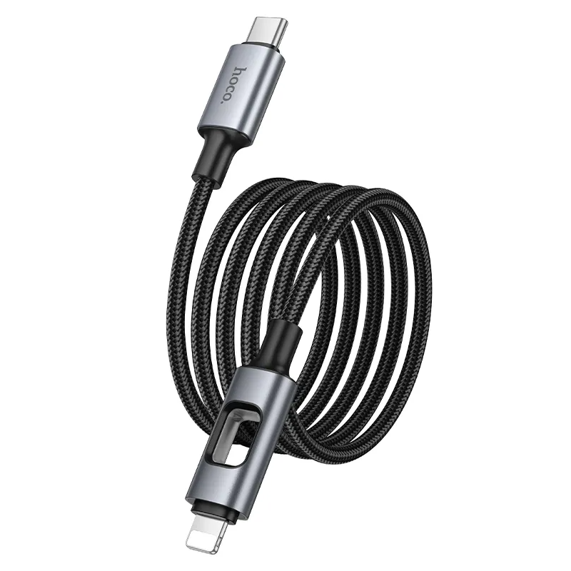 USB-C till Lightning data- och laddningskabel HOCO U144 Led, 27W, 1,2m, svart