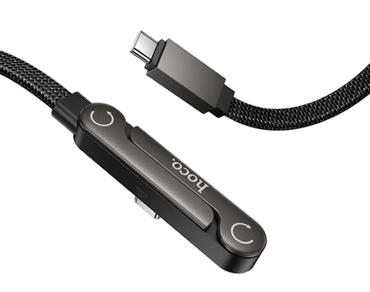 USB-C Data- och laddningskabel - USB-C HOCO U150 Exquisite, 60W, 1,2m, Svart