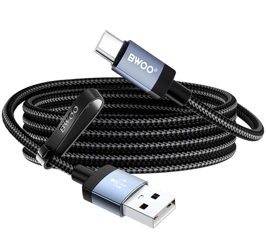 USB-A till USB-C data- och laddningskabel BWOO BO-X401C, 18W, 1m, svart