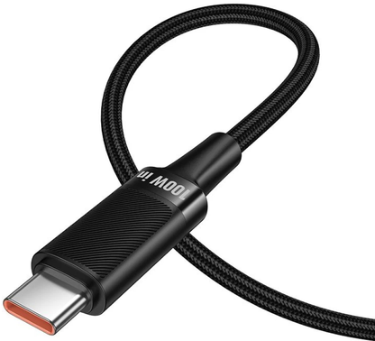 USB-C Data- och laddningskabel - USB-C HOCO U153 Extreme, 100W, 1,2m, Svart