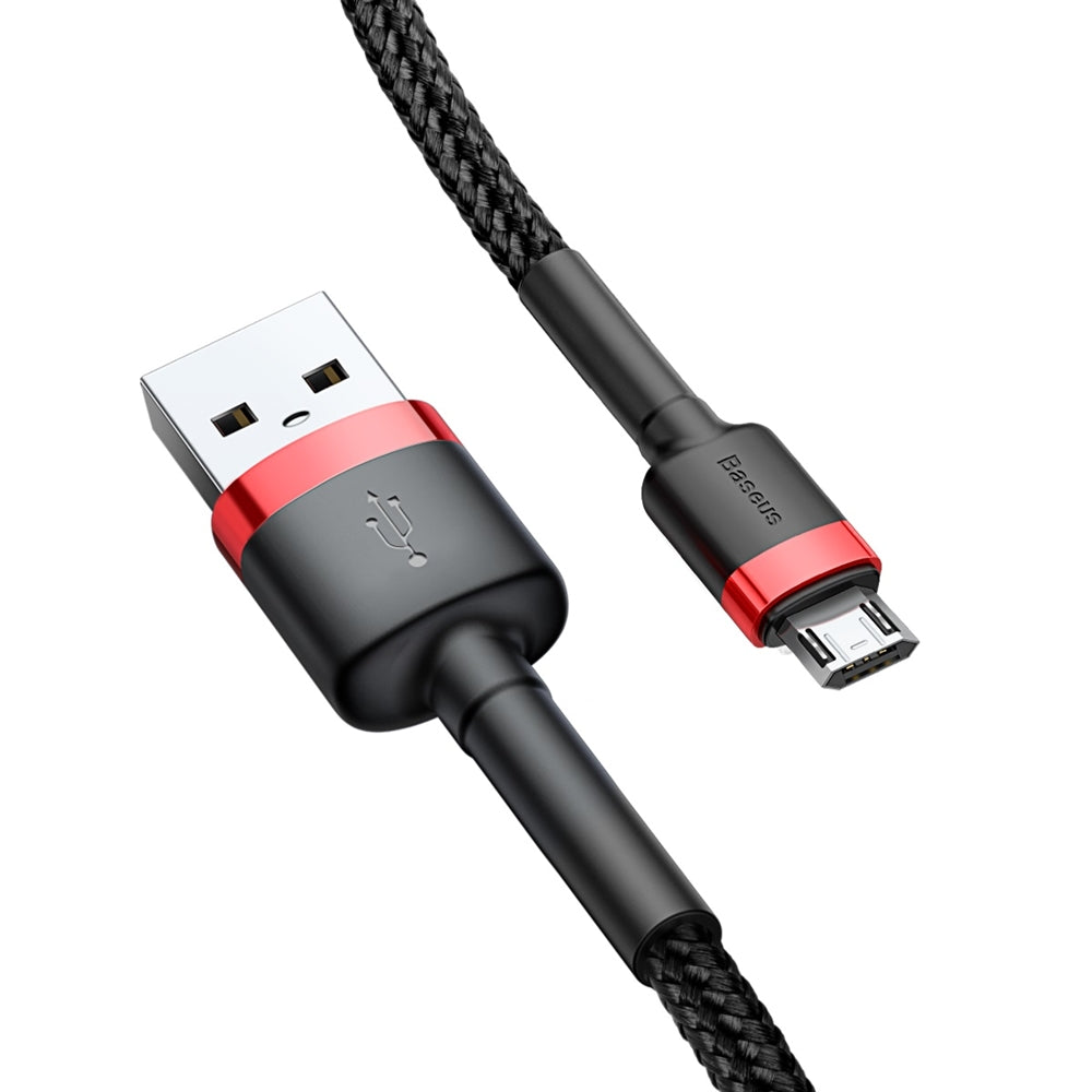 USB-A till microUSB-laddnings- och datakabel Baseus Cafule, 18W, 2m, Röd
