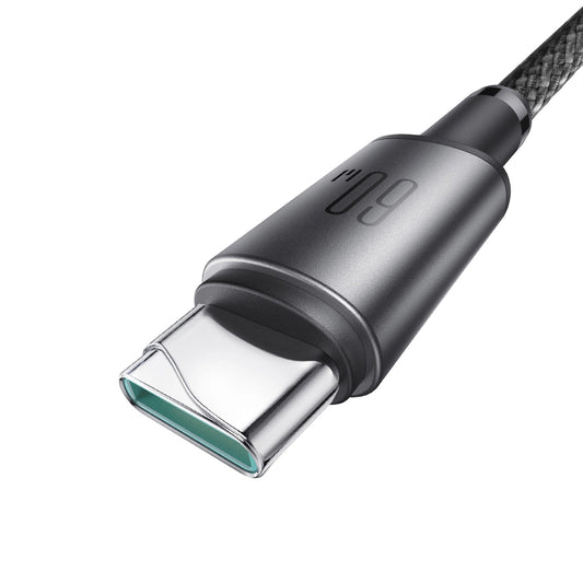 USB-C till USB-C data- och laddningskabel Joyroom S-A50, 60W, 1.2m, Grå