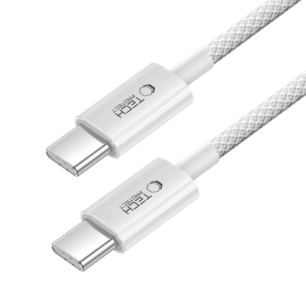 USB-C Data and Charging Cable - USB-C Tech-Protect Ultraboost Lite, 60W, 1m, Silver