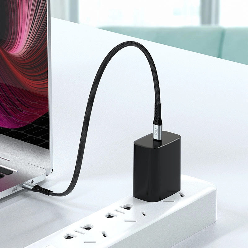 USB-C Data- och Laddningskabel - USB-C Dudao L10C, 100W, 0.23m, Svart