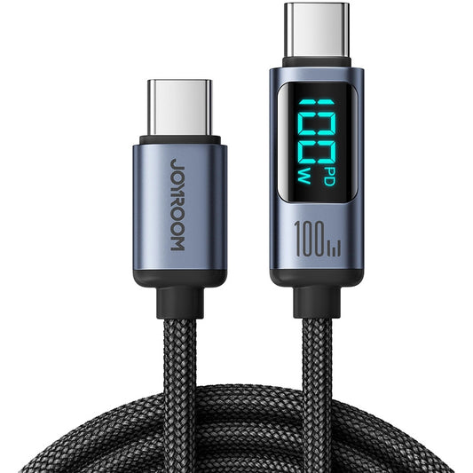 USB-C Data and Charging Cable - USB-C Joyroom S-A16 Prism Display, 100W, 1.2m, Black