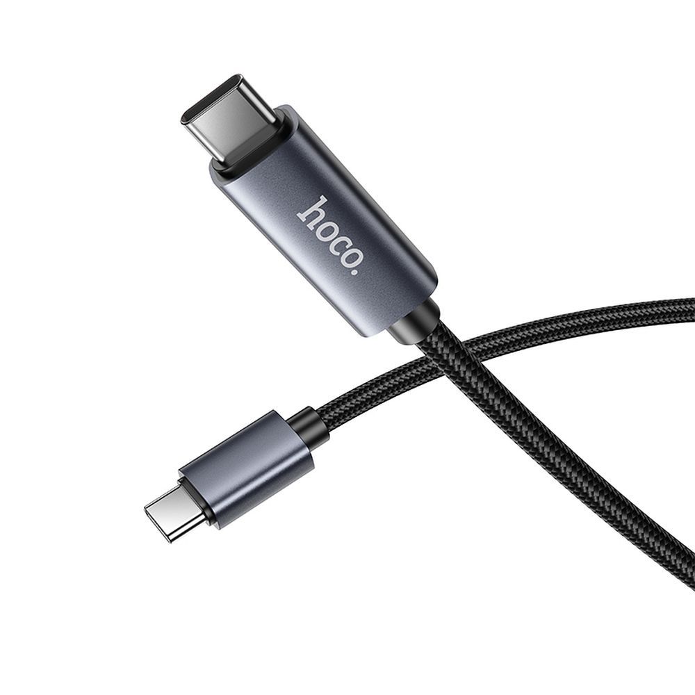 USB-C - USB-C Data- och Laddningskabel HOCO Display X112, 60W, 1m, Svart